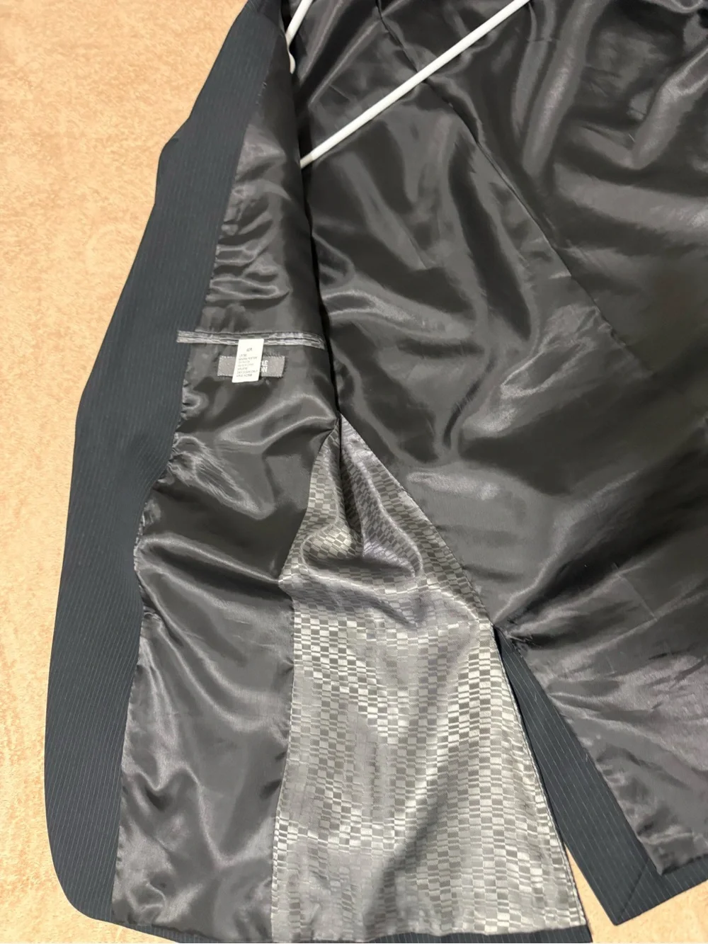 Kenneth Cole Men's Black Pinstripe Suit Jacket